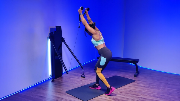 Overhead In Split Stance Front Raise