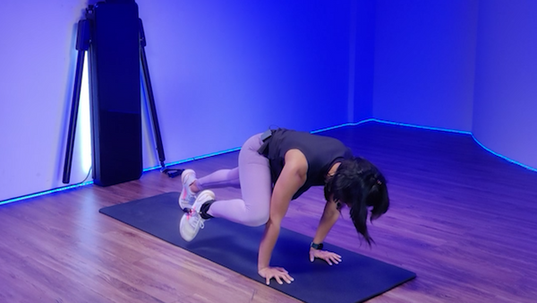 Plank Knee To Elbow With Resistance