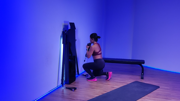 Rope Split Stance Squat