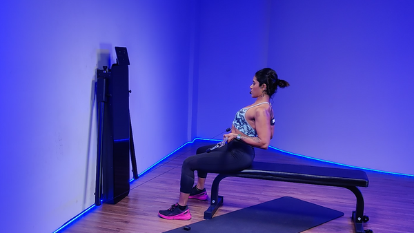 Seated Barbell Rows In Supine Grip