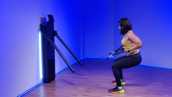 Squat Hold With Rows