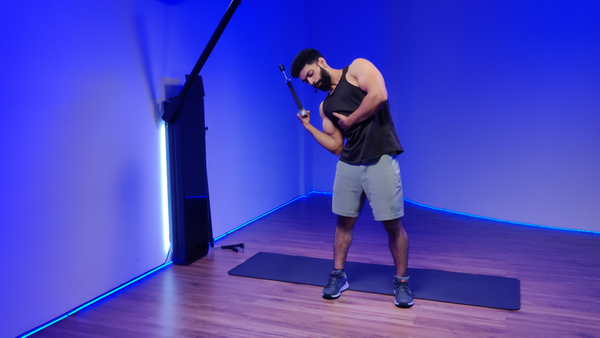 Standing Oblique Cable Crunches