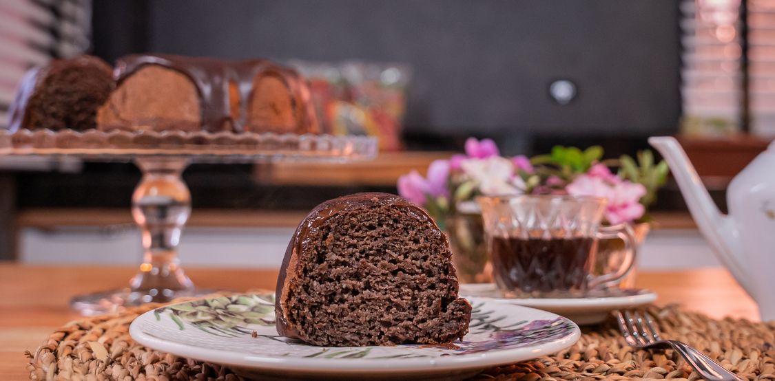 Bolo de feijão e chocolate