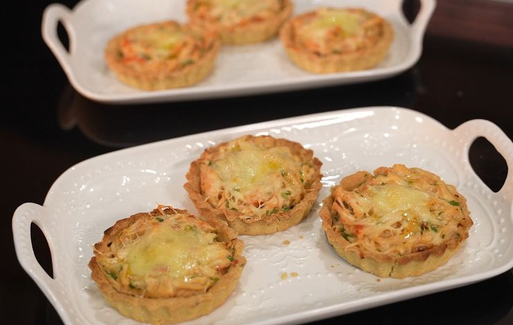 Torta de frango com parmesão