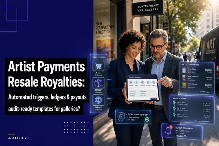 Artist payments & resale royalties: a scheduling and ledger system to avoid disputes and audit headaches