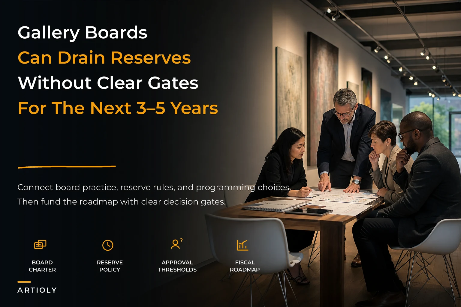 Avoid governance traps: boards, reserves and a 3–5 year fiscal roadmap for small galleries