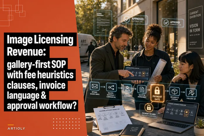 Capture image licensing revenue safely: a gallery-first SOP for fees, clauses and approval workflows