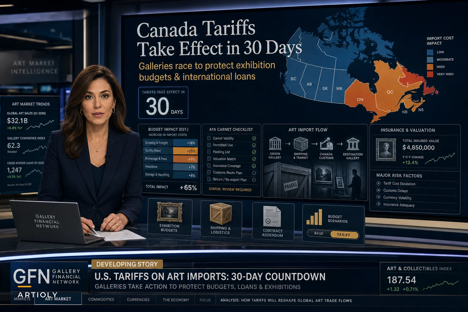 New Canada Tariffs: 7 immediate steps galleries must take to protect exhibition budgets and international loans