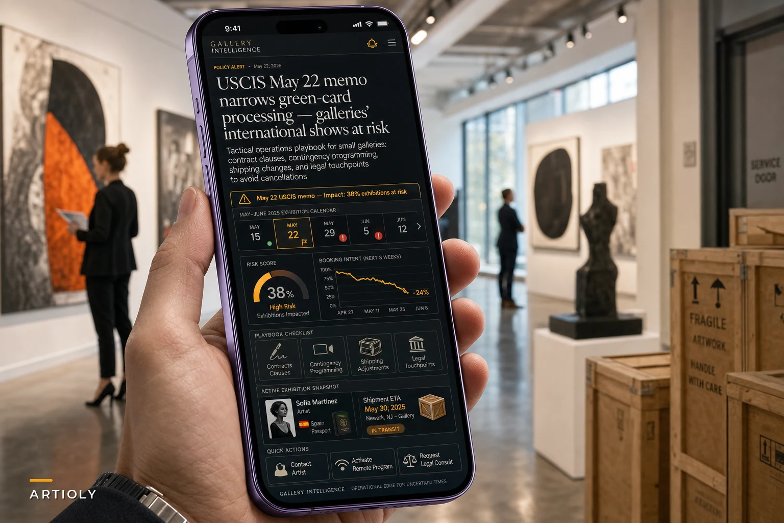 USCIS memo narrows green-card processing — how galleries should protect international exhibitions and artist collaborations