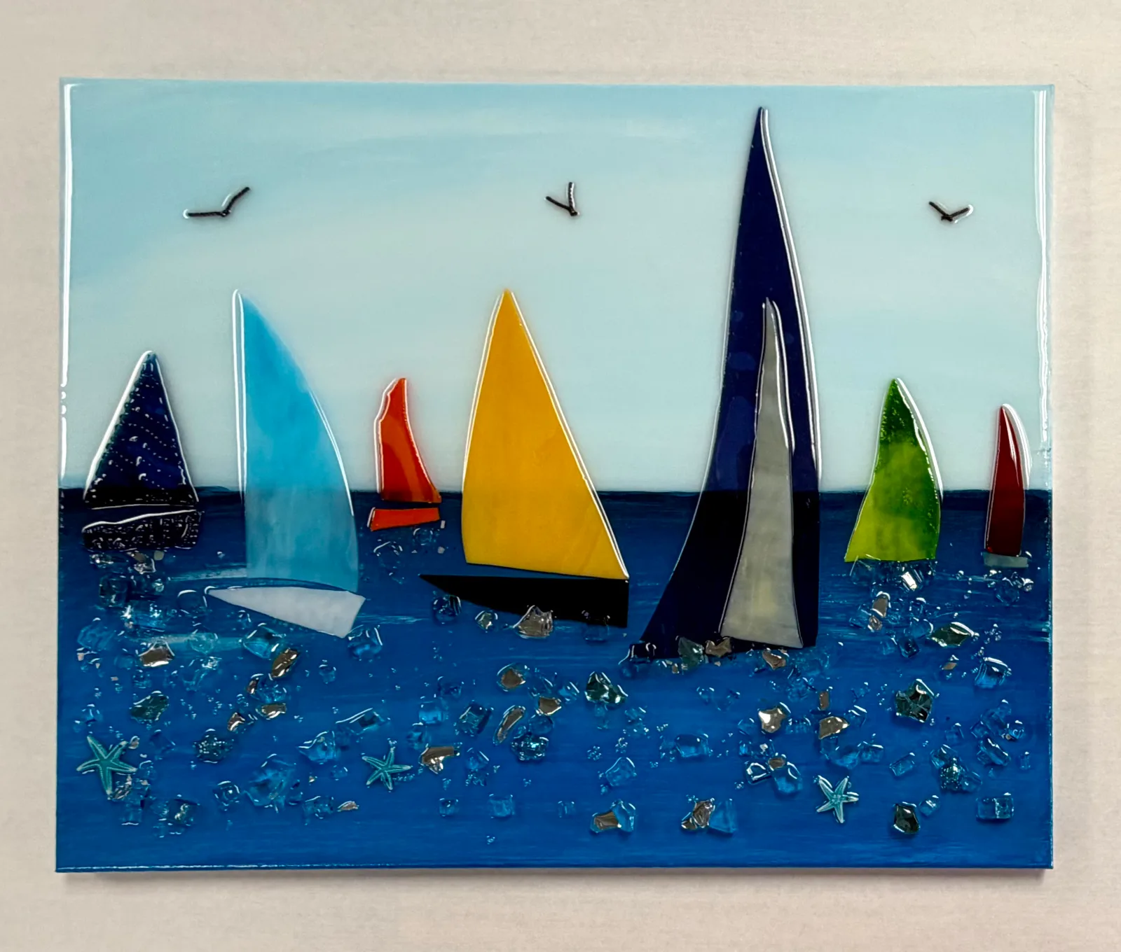 Stained Glass Sailboats