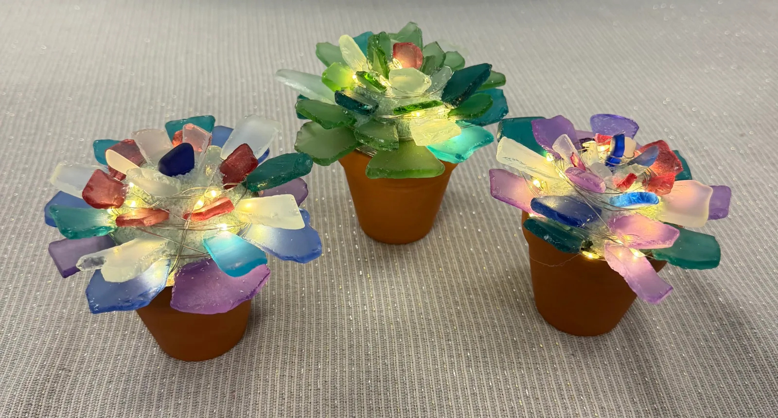 Sea Glass Succulents