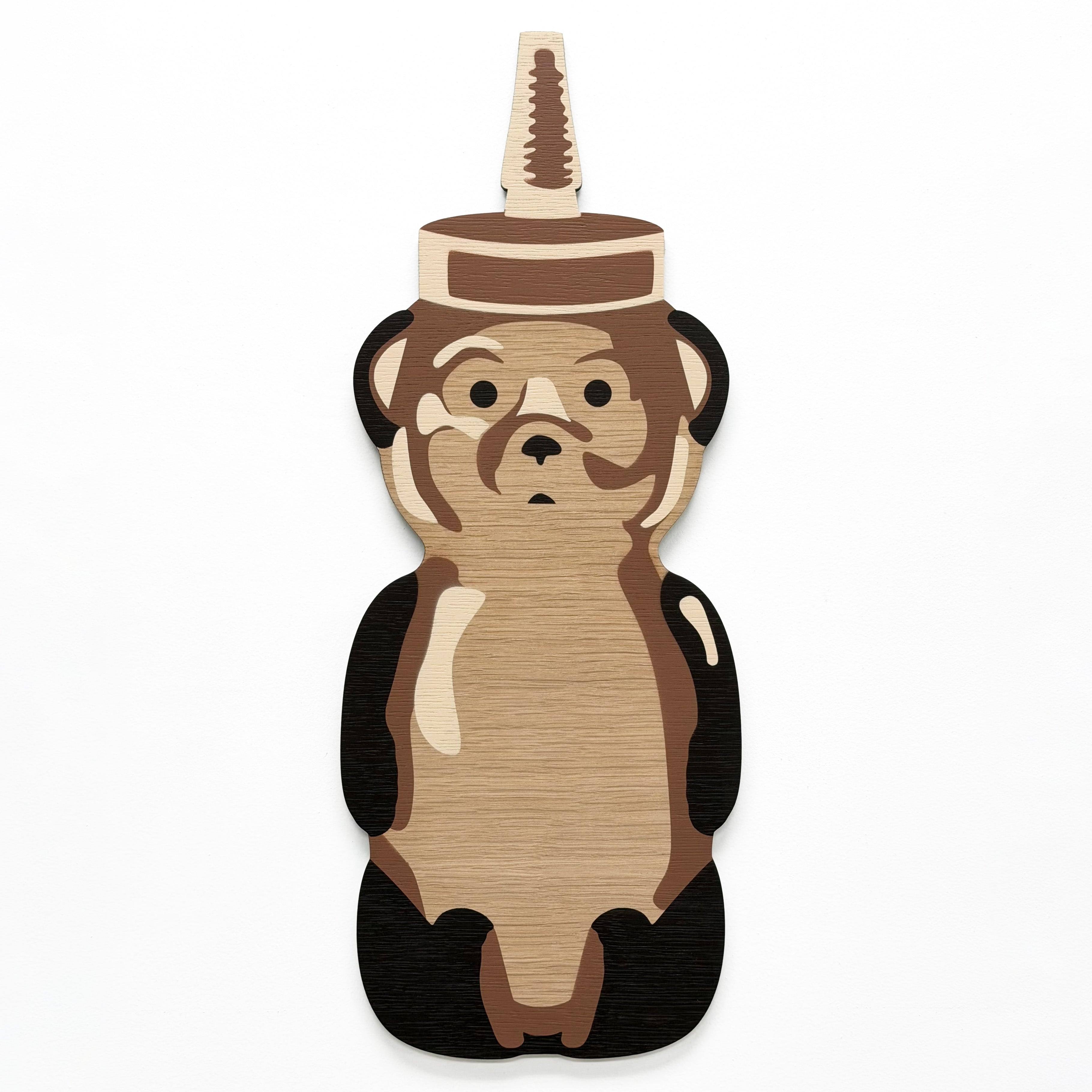Oak Bear, by Fnnch, Spray Paint on Wood
