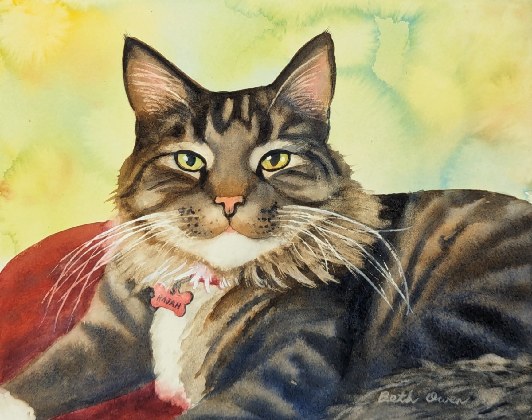 Watercolor Rajah Painting