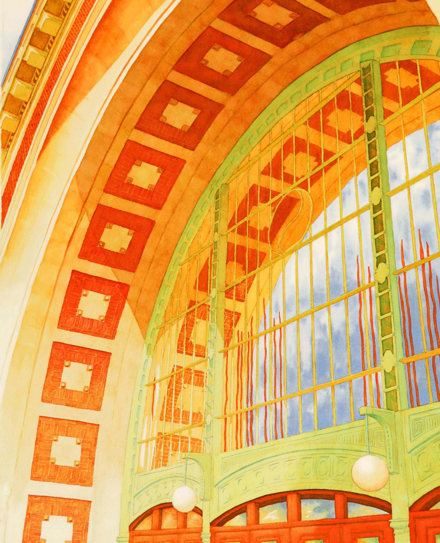 Watercolor Union Station Painting