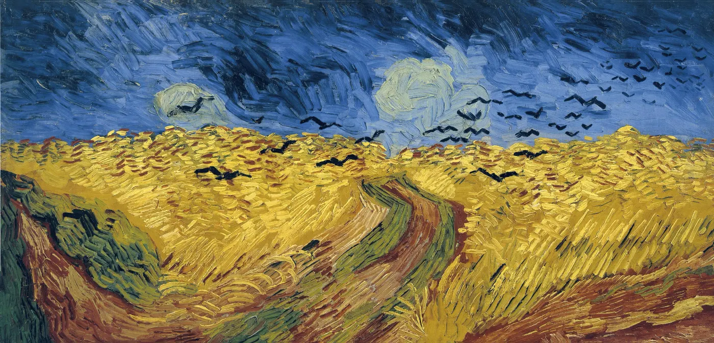 Bug'doy dalasi va qarg'alar (Wheatfield with Crows) — Vinsent van Gog