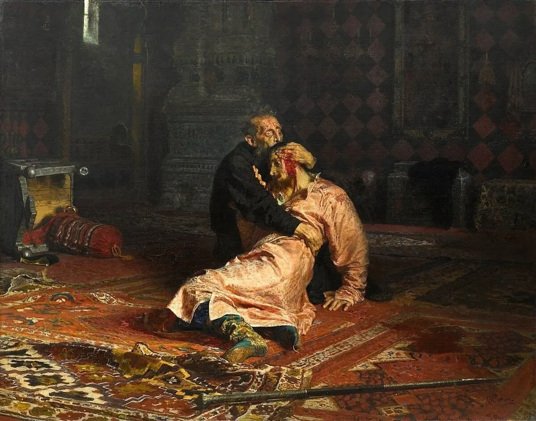 Qo‘rqinchli Ivan o‘g‘lini o‘ldirmoqda — Ilya Repin