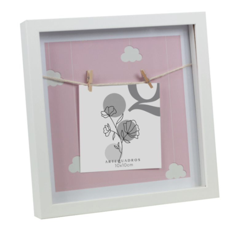 PORTA-RETRATO VITRINE NUVENS ROSA