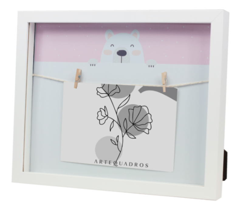 PORTA-RETRATO URSO ROSA