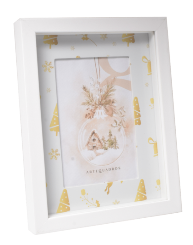 PORTA-RETRATO NATAL DOURADO