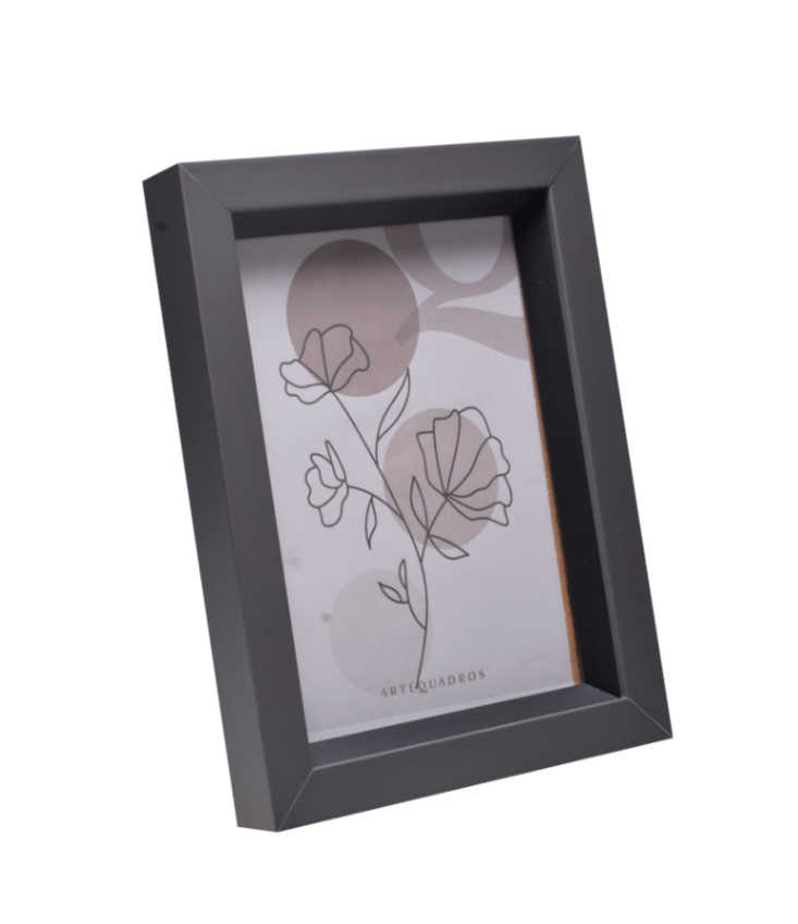 PORTA-RETRATO CHAMFER CINZA