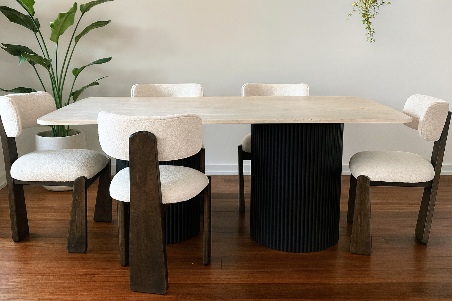 Lina Traverten Zenda 6 Kişilik Yemek Takımı - Artes Design Premium Mobilya