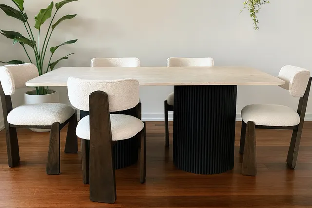 Lina Traverten Zenda 6 Kişilik Yemek Takımı - Artes Design Premium Mobilya Detay Görseli 1 | Artes Design Modelleri
