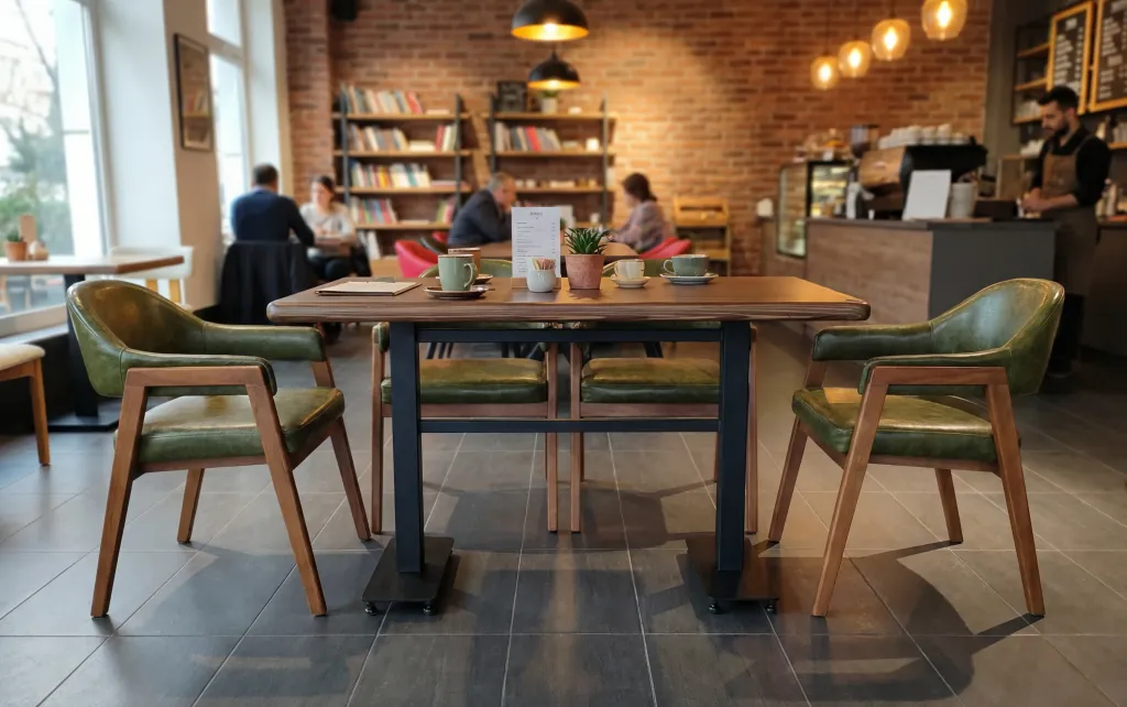 Artes Design Rio Sandalye Takımı - Masif Ladin Masa ve Deri Sandalyeler