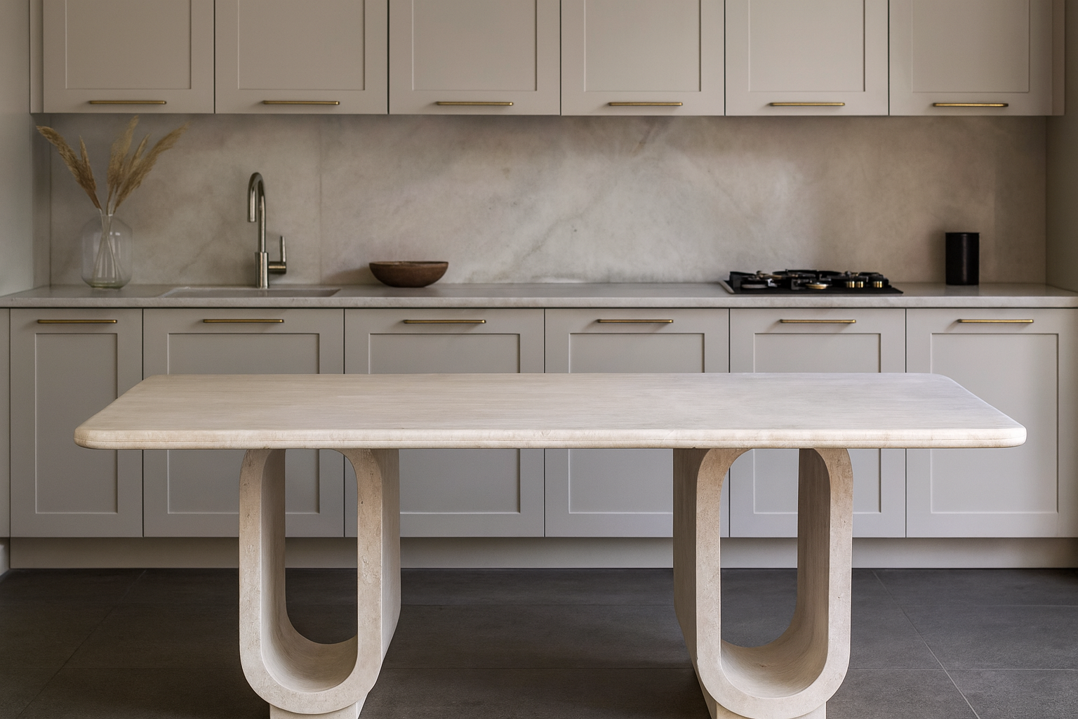 Premium Doğal Traverten Masa - Artes Design