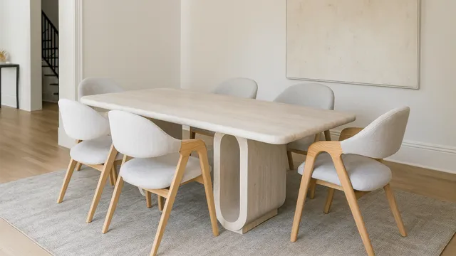 Zara Traverten Mermer Yemek Masası ve Sandalyeleri Detay Görseli 1 | Artes Design Modelleri