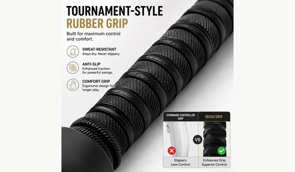 Textured rubber cricket bat grip