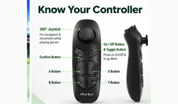 Side view of the IRUSU wireless remote