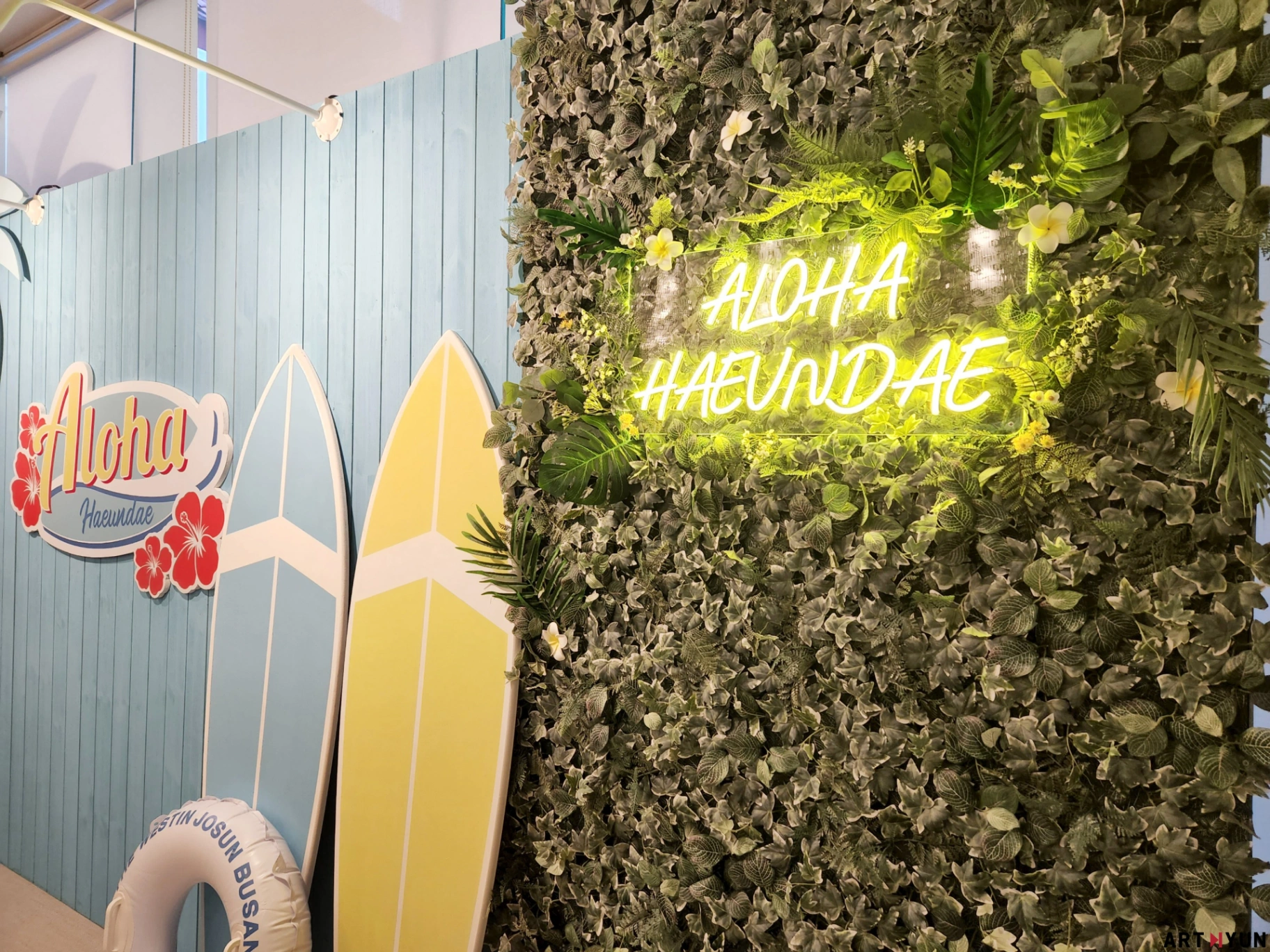 웨스틴조선부산 호텔 실내 포토존