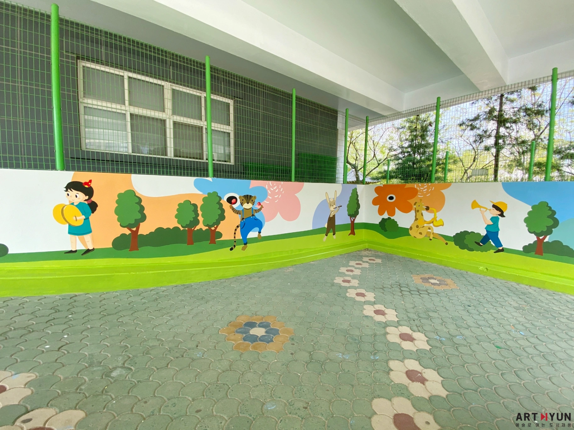 양산 삽량초등학교 외부벽화