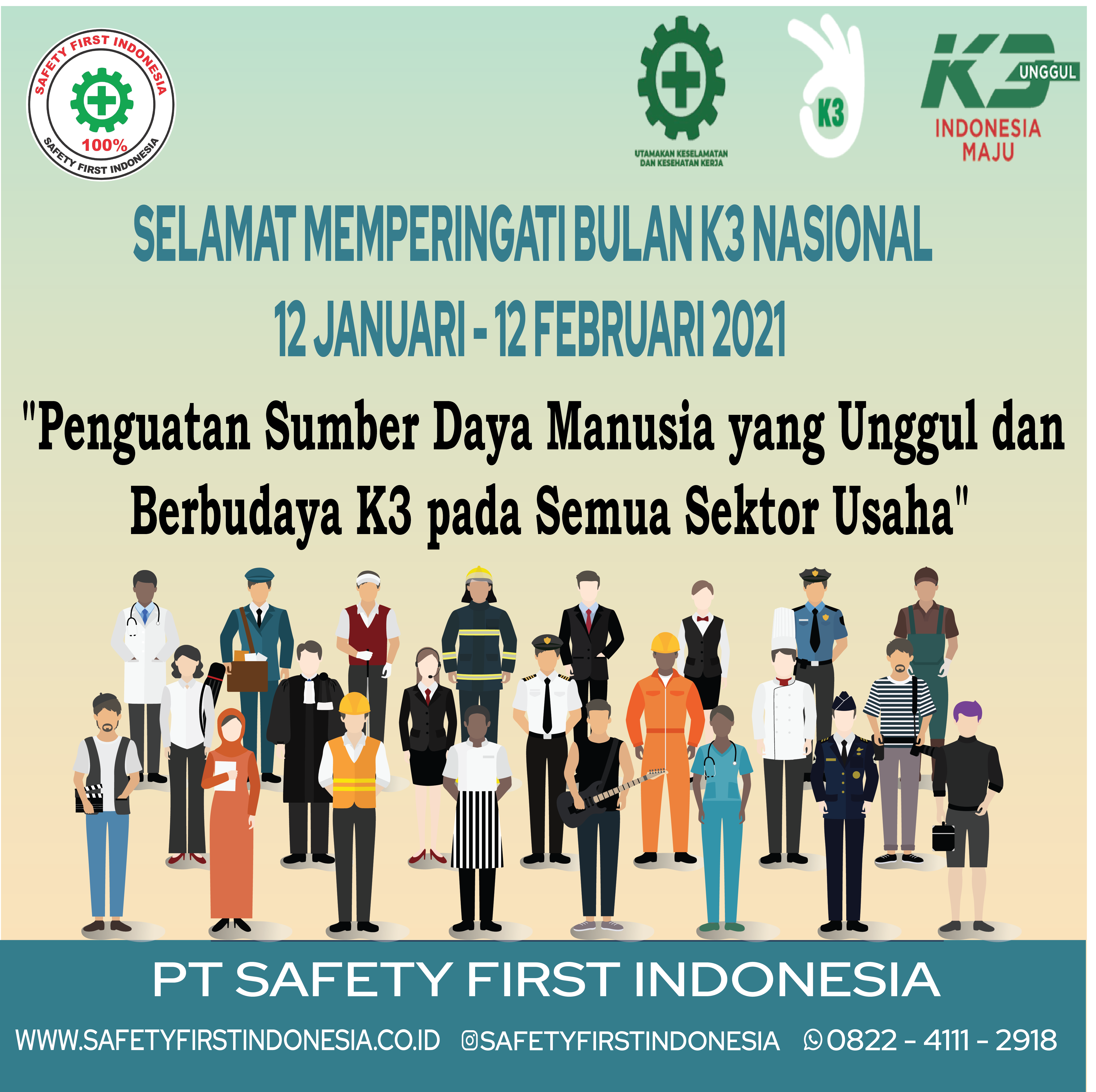 Memperingati Bulan K3 Nasional 12 Januari 12 Februari 2021