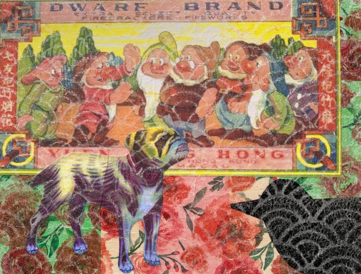Dwarfs, dog, and bird — image 1 of 2