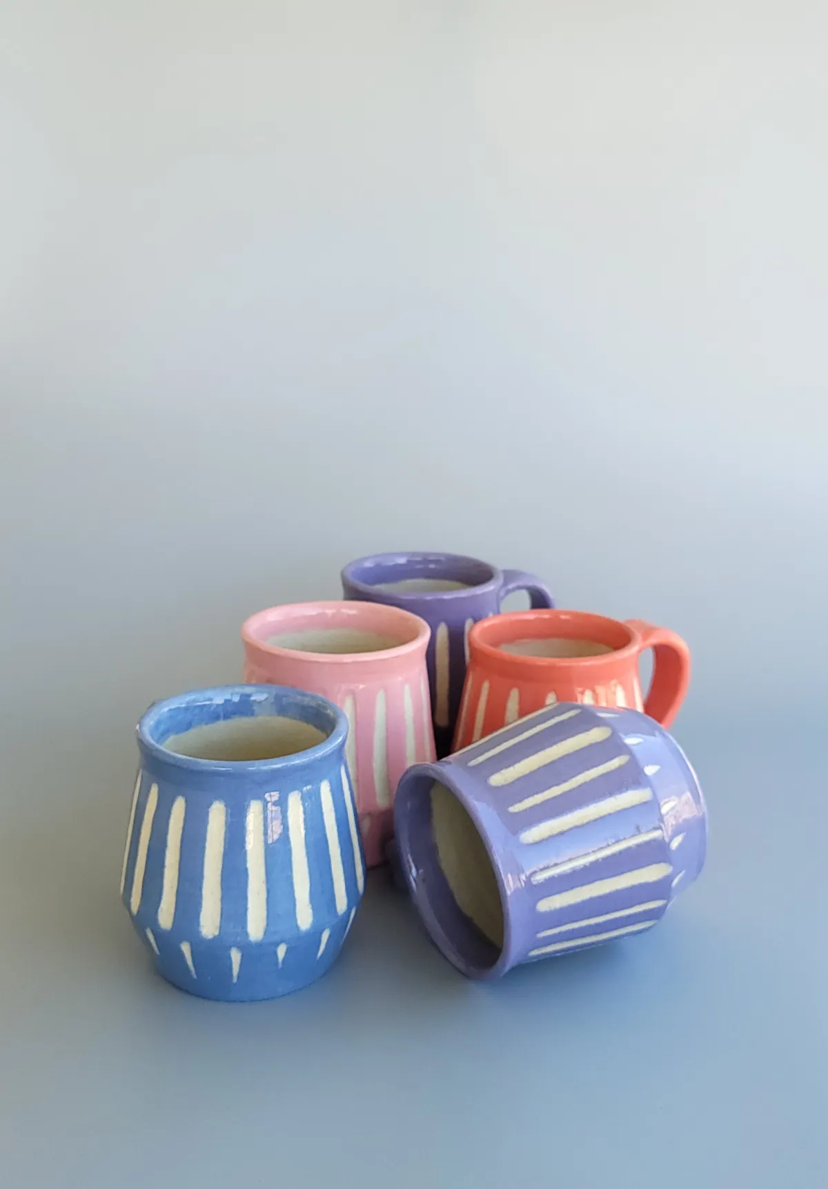 Pastel colored mugs — image 1 of 2