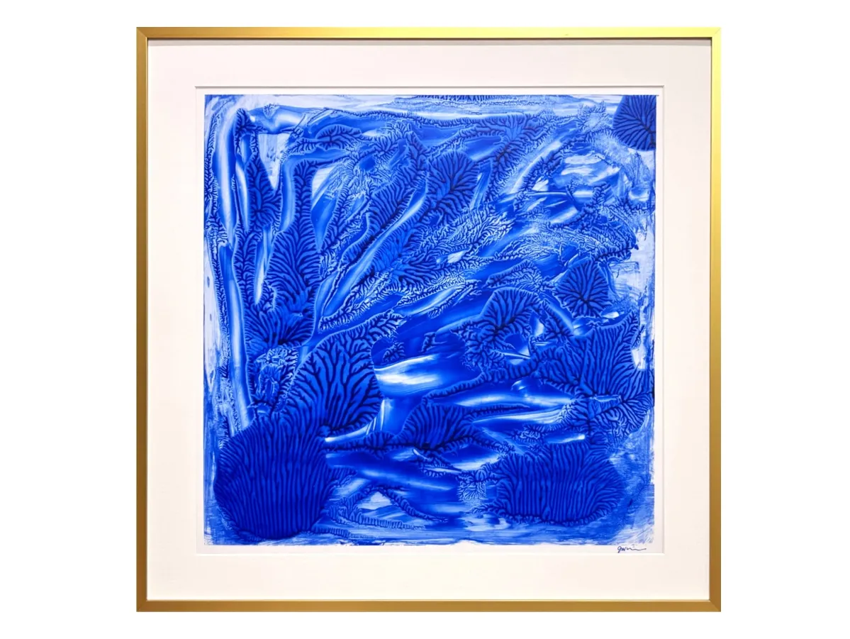 "Decalcomania 51", 17x17", acrylic on polyester film — image 1 of 1