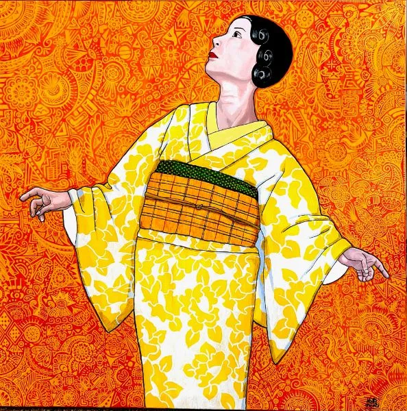 Woman in a Yellow Kimono — image 1 of 1
