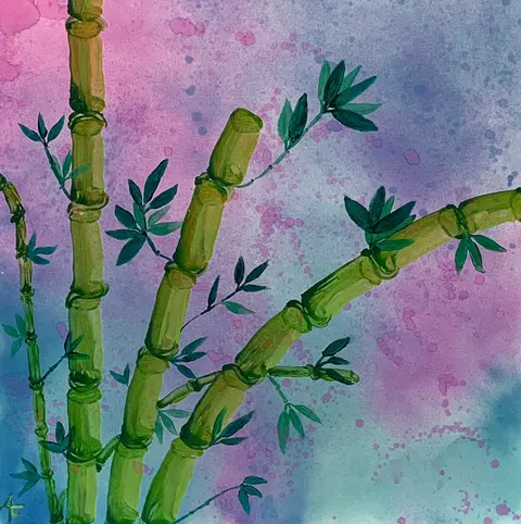 Study in Bamboo 20"x20"