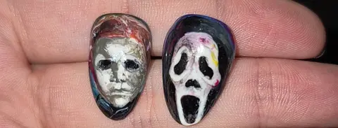 Ghostface and Michael Myers nails