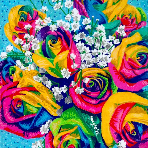 Rainbow Roses