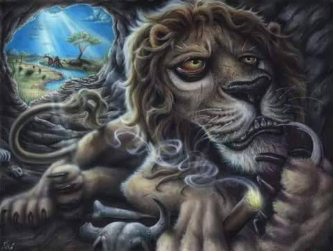 Larry the Smoking Lion