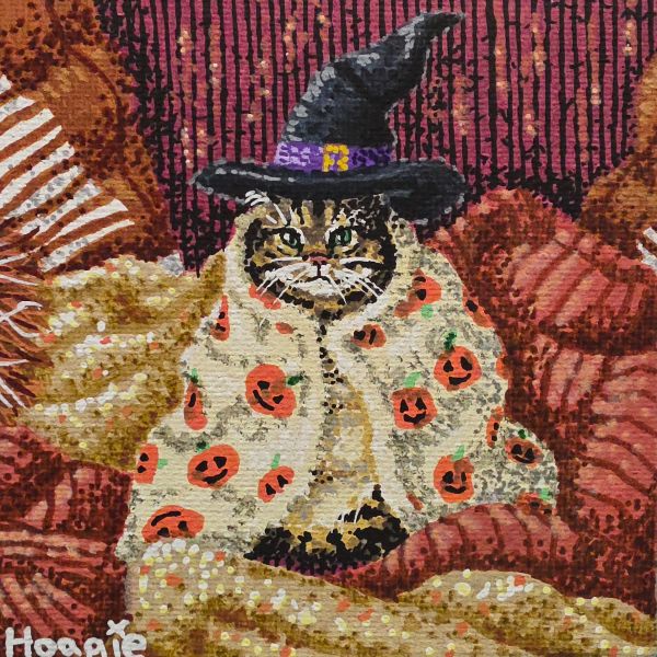 Cozy Witch Cat Magnet — image 1 of 1