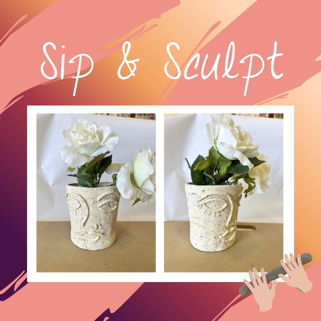 Sip & Sculpt - Abstract Planter