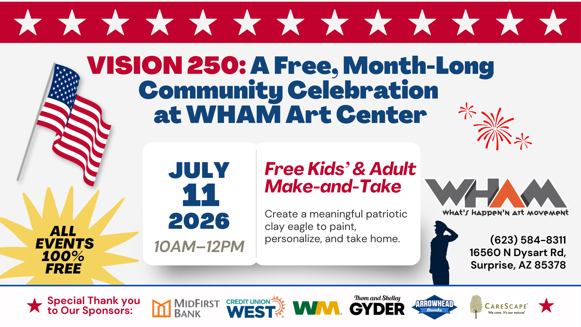 Free Kids’ & Adult Make-and-Take July 11 & 18, 10am-12pm