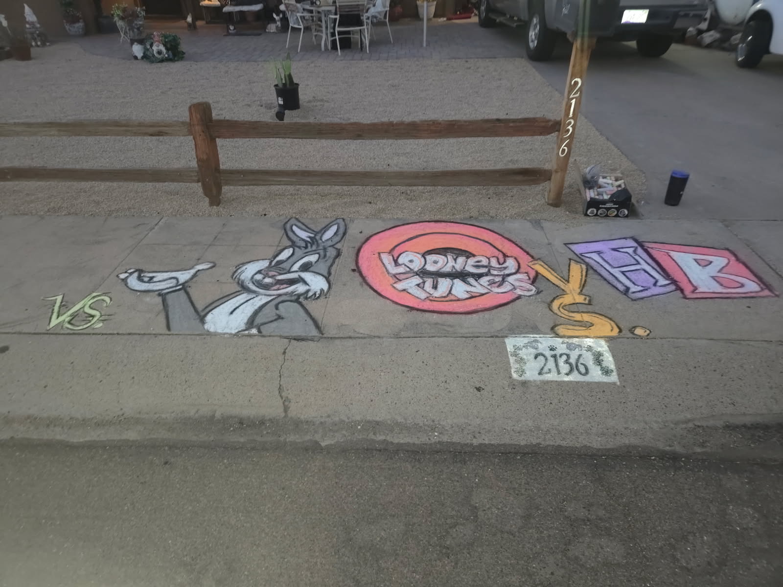 Cartoon Sidewalk Art - Click for Gallery