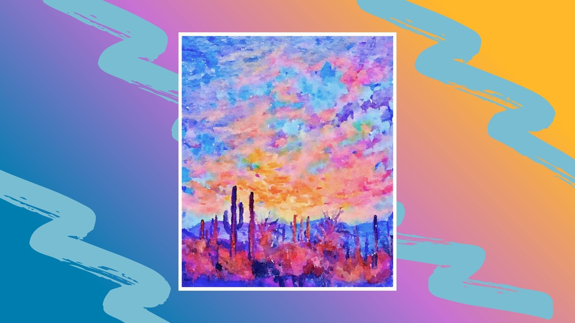 Wine & Watercolor - Mosaic Desert Sunset gallery photo 1