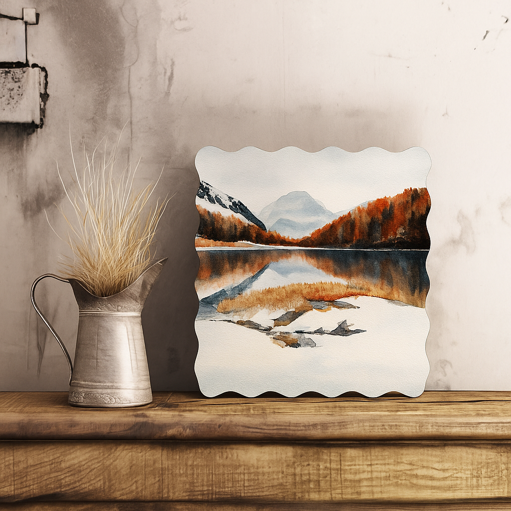 Wavy Borderless Photo Panel 25x25cm - Custom MDF Sublimation Print