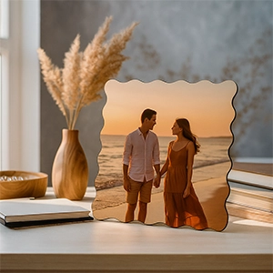 Wavy Borderless Photo Panel 25x25cm - Custom MDF Sublimation Print