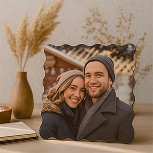 Wavy Borderless Photo Panel 25x25cm - Custom MDF Sublimation Print